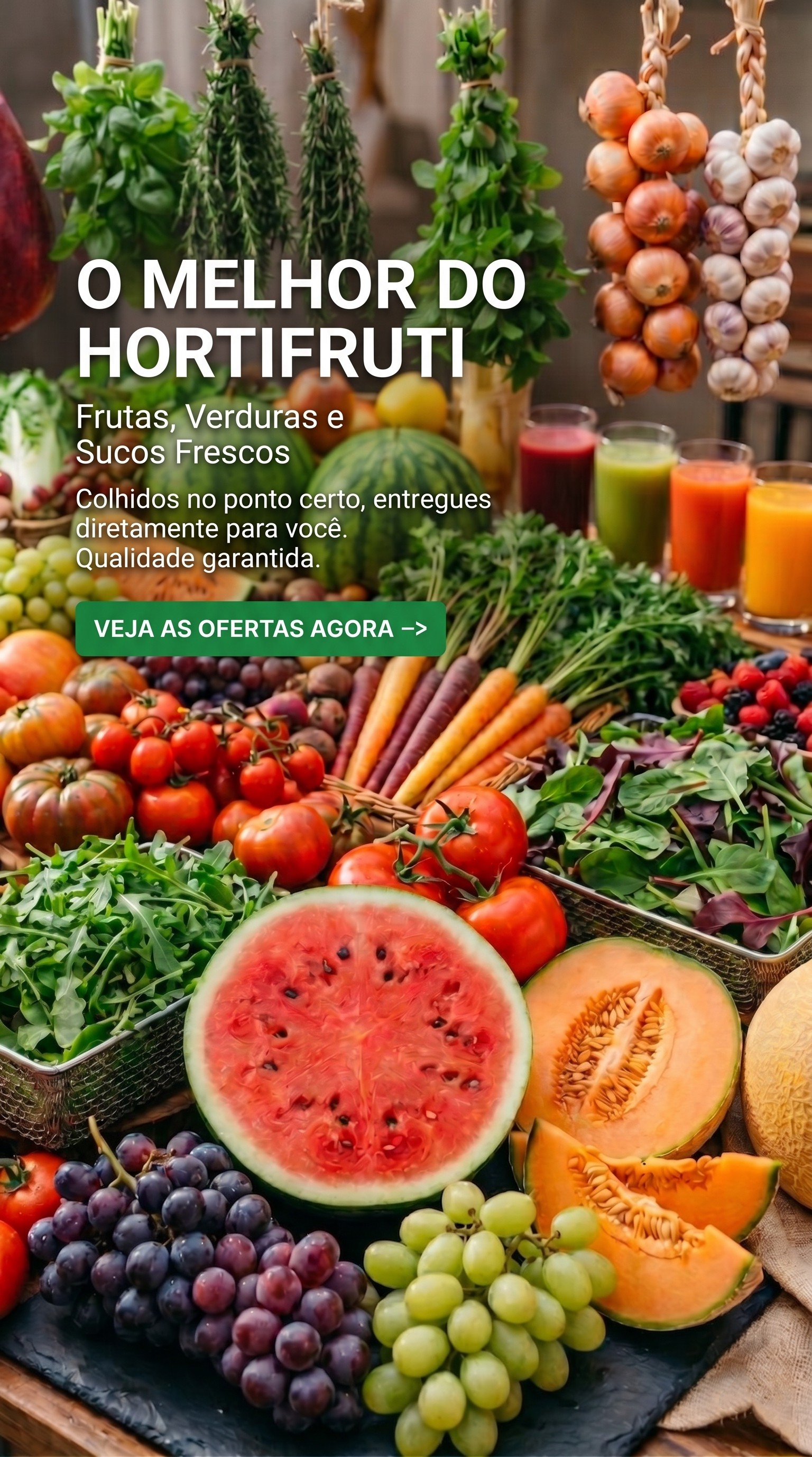 O melhor do hortifruti no Super Marista: frutas e verduras selecionadas